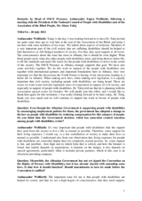 Head of Presence's following a meeting with the President of the National Council of People with Disabilities and of the Association of the Blind People, 20 July 2012