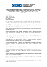 Head of Presence remarks at a national meeting of mayors on gender equality, 27 June 2012