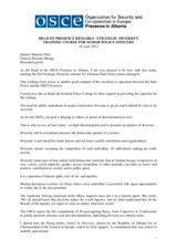 Head of Presence remarks at Strategic Diversity Training Course for Senior Police Officers, 18 June 2012 