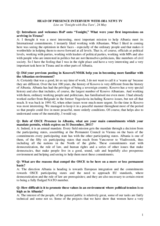 Interview with the Head of Presence, Ambassador Eugen Wollfarth, Ora News TV, 24 May 2011