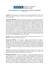 Interview by Head of Presence, Telegraf newspaper, 15 May 2012