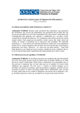 Komentet e Kryetarit të Prezencës për median, 11 maj 2012