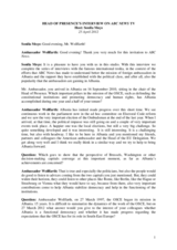 Interview by Head of Presence, ABC News TV, 25 April 2012