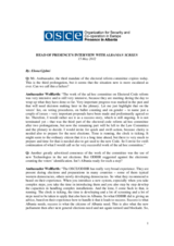Head of Presence's interview with Albanian Screen TV station, 15 May 2012