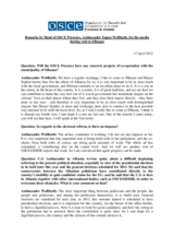 Remarks by Head of Presence for the media during visit to Elbasan, 17 April 2012