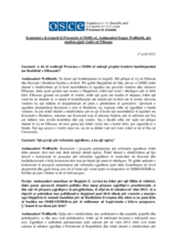 Komentet e Kryetarit të Prezencës së OBE-së për median gjatë vizitës në Elbasan, 17 prill 2012
