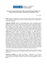 Komentet e Kryetarit të Prezencës për median mbi reformën e Kodit Zgjedhor dhe çështjen e imunitetit, 13 mars 2012