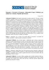 Komentet e Kryetarit të Prezencës, Ambassadorit Eugen Wollfarth, për median, pas takimit me Avokatin e Popullit, Igli Totozani