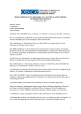 Head of Presence remarks at a roundtable on building active citizenship in Albania, 13 December 2011