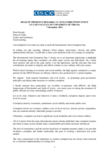 Head of Presence remarks at anti-corruption event at Law Faculty of Tirana University, 7 December 2011