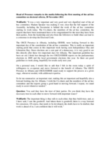 Head of Presence remarks to the media following first meeting of the ad hoc committee on electoral reform, 30 November 2011