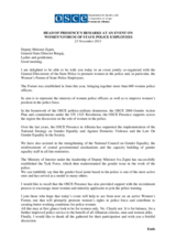  Head of Presence's remarks at launching event of police women's forum