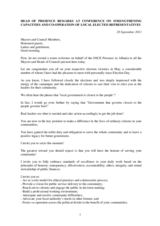 Head of Presence's Address at the Mayors' Conference, 28 September 2011 