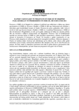 Raport i Kryetarit të Prezencës në Shqipëri në Këshillin e Përhershëm të OSBE-së, 8 shtator 2011