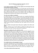 Head of Presence interview with Ora News TV, 14 May 2011