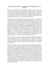 Interview with Head of Presence, Ambassador Eugen Wollfarth, Klan TV, 11 July 2011