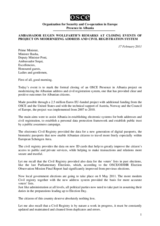 Remarks by Ambassador Eugen Wollfarth