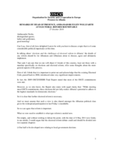 Remarks by the Head of Presence, Ambassador Eugen Wollfarth, at a roundtable on electoral issues, 27 October 2010