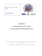 Comments on draft law on civil society development fund