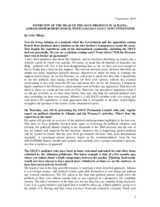 Interview with the Head of Presence in Albanian Daily News, 7 September 2010