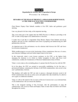Address by the Head of Presence at a forum of election commissioners, 24 June 2010
