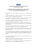 Head of Presence's address at the Challenging Gender Stereotypes national conference, 3 June 2010