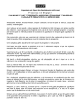 Head of Presence address at an accreditation ceremony for vote monitors (sq)