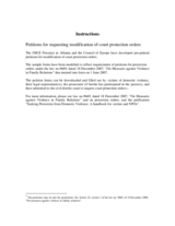 Petition for modification of a protection order