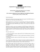 Opening address by the Head of the OSCE Presence in Albania