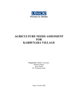 Agriculture needs assessment for Karbunara village