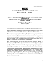 Address by the Head of the OSCE Presence in Albania