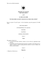 Law on Measures against Violence in Family Relations