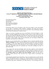 Remarks of the Head of Presence on 65th anniversary of executions related to ‘Bomb at Soviet Embassy’ incident, 26 February 2016