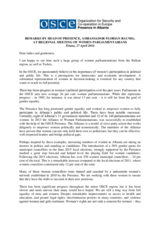 Remarks by Head of Presence at a regional conference by women parliamentarians