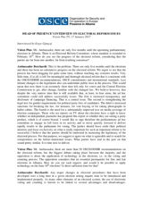 Head of Presence's interview on electoral reform issues, 17 January 2017