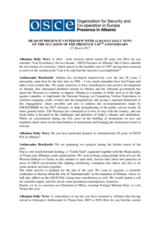 Head of Presence's interview on the occassion of the Presence's 20th anniversary, 27 March 2017